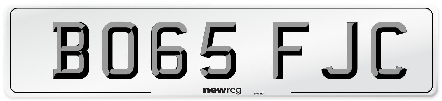 BO65 FJC Number Plate from New Reg